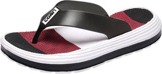 Generic Flip Flops Womens with Footbed, Slippers for Women with Rubber Sole, Thick Sole, Non-Slip Beach Shoes, Rainbow Slippers, Thick Slippers with Heel, Ope