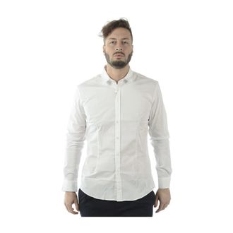 Daniele Alessandrini Formal Shirts, male, White, Size: 4XL Camicia Basica