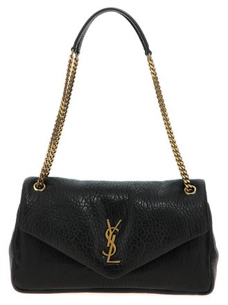 Saint Laurent Black Calypso Medium Shoulder Bag