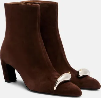 Tory Burch Pierced XL 65 suede ankle boots