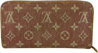 Louis Vuitton Monogram Denim White Canvas Long Wallet (Bi-Fold) (Pre-Owned)