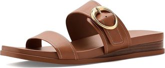 Cole Haan Oaklynn Double Band Footbed Womens Sandals British Tan Leather : 10.5 B - Medium