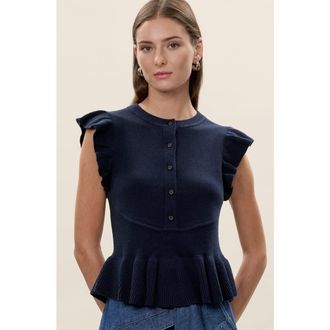 Rebecca Taylor Rhea Knit Sweater in Navy at Nordstrom, Size X-Small