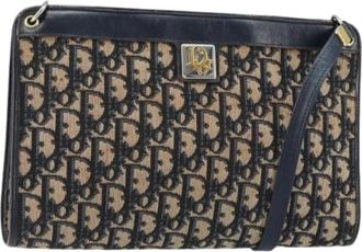 Dior Pre-owned Shoulder Bags, female, Multicolor, Size: ONE SIZE Pre-owned Canvas Shoulder Bag