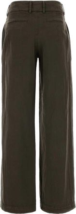 Pantaloni Torino Womens Nicole Trousers Brown Lyocell Linen Cotton