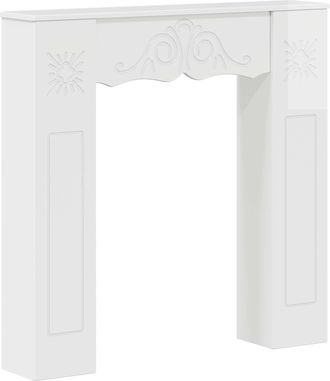 vidaXL Marco De Chimenea Blanco Brillante 102 X 20 X 102 Cm Vidaxl