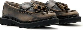 AllSaints Skiff Tassel Loafer in Washed Black at Nordstrom, Size 10
