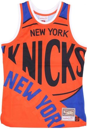 Mitchell & Ness NBA Big Face Tank Top Blauw - Heren - Fitness - Veelkleurig - XL - Polyester - Fitness