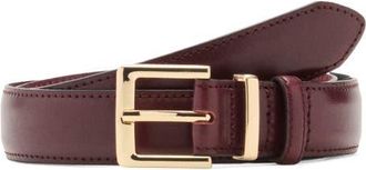 Mango Leather Belt in Burgundy at Nordstrom, Size Small