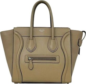 Celine Pre-owned Vintage Tote Bag - Dames - Vintage Shopper - Beige - ONE Size - Leer - Vintage