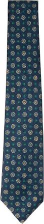 Kiton Accessoires, Heren, Blauw, ONE Size, Seven-Fold Das