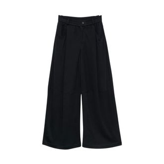 Brunello Cucinelli Wijde broek - Dames - Broeken - Blauw - Maat: XS Katoen
