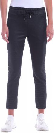 Bianco Textured Jogger Pants In Black Multi