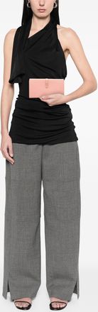 Chanel Pre-owned Womens Cc Grained Calfskin Flap Long Wallet - Pink Leather - One Size