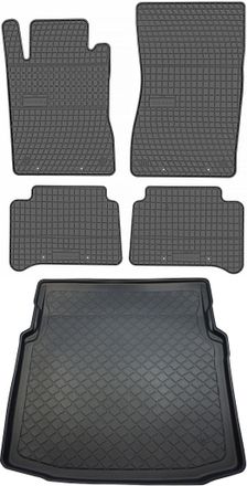 OEM Mercedes Cls I C219 Sed&aacute;n De Junio De 2004 A Octubre De 2010. Juego - Alfombrillas De Goma Para Coche + Alfombrilla Para Maletero
