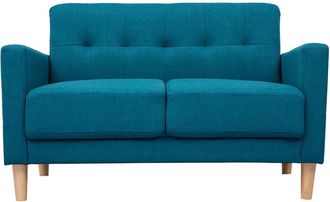 Miliboo Miliboo - Sofá diseño 2 plazas azul petróleo moon