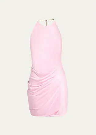 Versace Medusa Chain Satin-Viscose Mini Dress