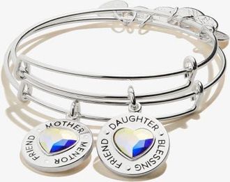 Alex and Ani Mother Daughter Charm Bangles, Set of 2 in Silver at Nordstrom