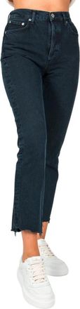 A Gold E A105G-813 Remy Hi Rechte jeans voorzichtigheid - Dames - Loose Fit Jeans - Blauw - W30 - Jeans