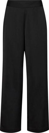 Co'Couture Broeken, Dames, Zwart, S, Eenvoudige broek met elastische tailleband