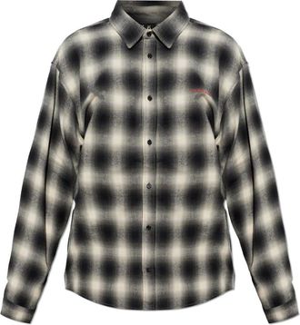 44 Label Group Plaid Patroon Shirt - Heren - Casual Overhemden - Grijs - XL - Katoen - Overhemden