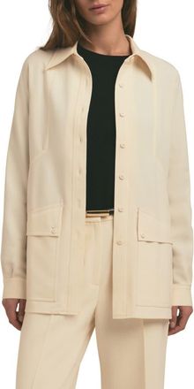Favorite Daughter The Nora Shirt Jacket in Vanilla at Nordstrom, Size X-Large
