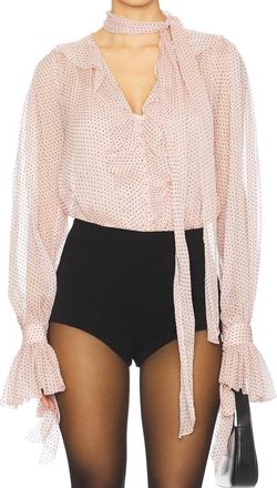 LoveShackFancy Linette Top In Pink Nude