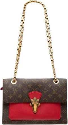 Louis Vuitton Pre-owned Victoire Cross Body Bag - Dames - Vintage Schoudertas - Bruin - ONE Size - Leer - Vintage