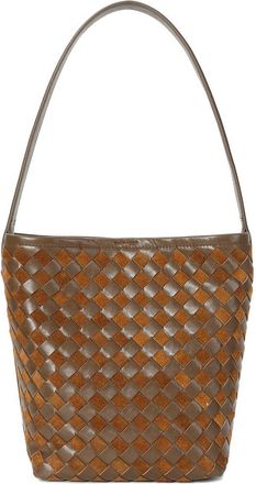 Tiffany & Fred Structured Suede & Leather Tote