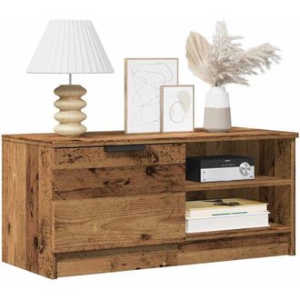 vidaXL Vidaxl - Mobili Porta tv 2 pz Legno Vecchio 80x35x36,5 cm in Truciolato