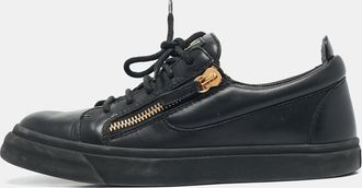 Giuseppe Zanotti Black Leather Augus Sneakers