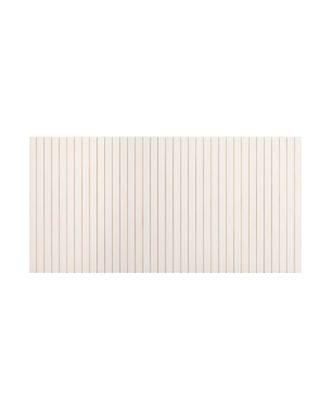 Deco Wood Cabecero ranurado de madera maciza tono blanco 103x60cm