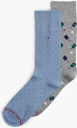 Tommy Hilfiger Mens Pickleball & Dot Trouser Sock 2-Pack - Multi