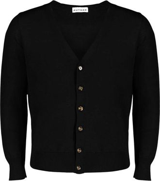 Autore Cardigan Hoffman - Heren - Vesten - Zwart - S - Wol - Truien & Vesten