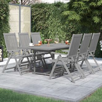 vidaXL Juego De Comedor Para Jard&iacute;n 7 Piezas Madera Maciza De Acacia Vidaxl
