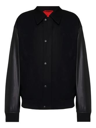 HUGO BOSS Bomberjack met knopen - Zwart