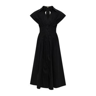 Cult Gaia Kleedjes, Dames, Zwart, S, Leer, Pixie Jurk