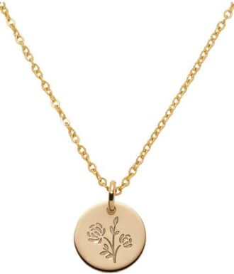 Made by Mary November Birth Flower Necklace in Gold Filled at Nordstrom, Size Medium