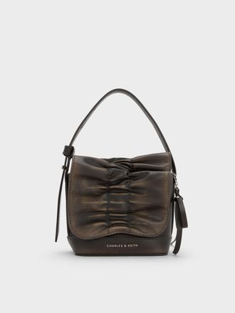 Charles & Keith Kadee Ruched Bow-Charm Mini Bag