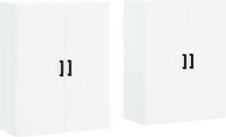 vidaXL Vidaxl - Armarios de pared 2 unidades blanco 69,5x34x90 cm