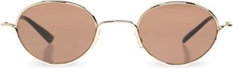 Alexander McQueen Ovale Zonnebril - Heren - Zonnebrillen - Bruin - ONE Size - Accessoires