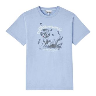 Ganni Dames, Tops, Blauw, Maat: S