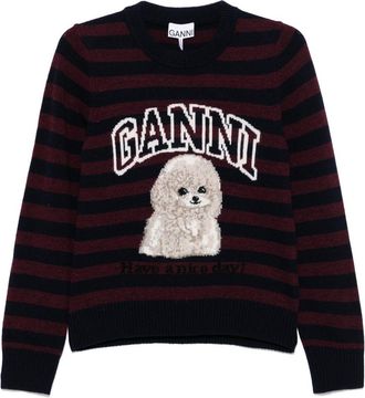 Ganni Poodle Wool Crewneck Sweater