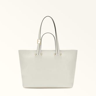 Furla Duetto Borsa Shopping L Panna Bianco Pelle Di Vitello Doppia Napoli Donna