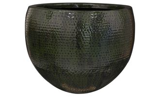 Schubiger M&ouml;bel Gef&auml;ss Thom, Metall, Waldgr&uuml;n H: 56 cm