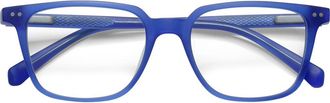 Eyebobs C Suite 50mm Square Reading Glasses in Blue Crystal/Clear at Nordstrom, Size +1.50
