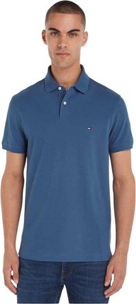 Tommy Hilfiger Heren 1985 Geborduurd Logo Poloshirt (Ege&iuml;sche Zee)