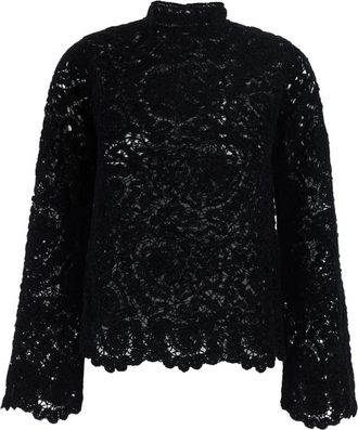Semicouture Lace Pull - Dames - Blouses - Zwart - XS - Overhemden