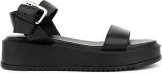 Sergio Moretti Sm 6014-2938Blk Platte Sandalen - Dames - Sandalen - Zwart - 41 EU - Schoenen