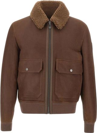 Belstaff Jassen, Heren, Bruin, XL, Katoen, Northwind Shearling Jacket
